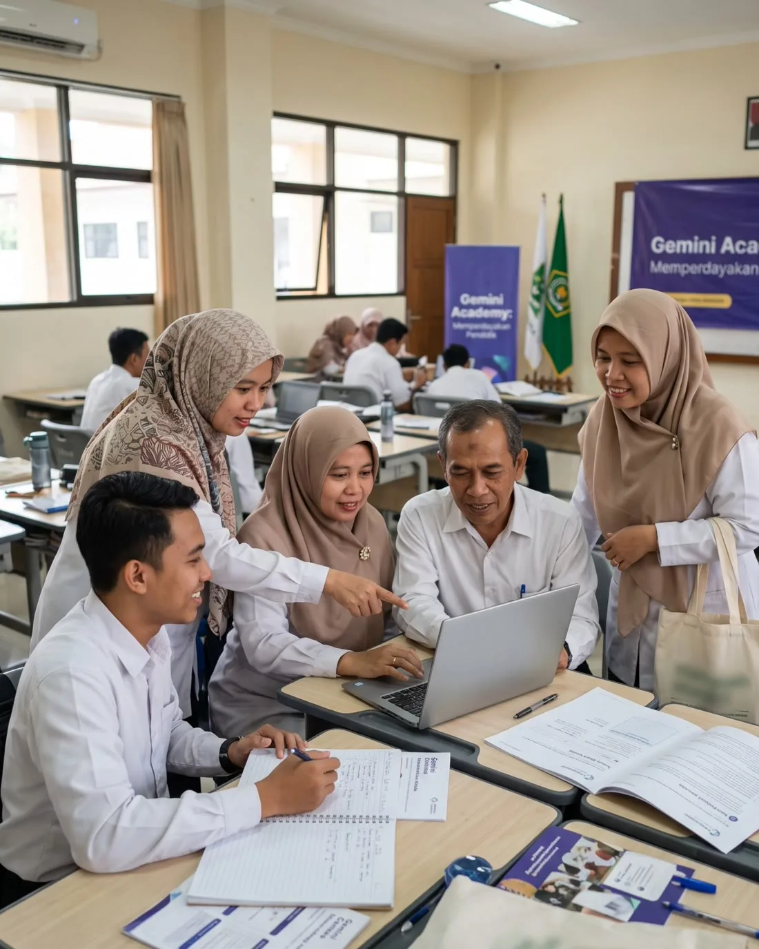 Sesi pelatihan bersama guru dalam arsip Gemini Academy Madrasah