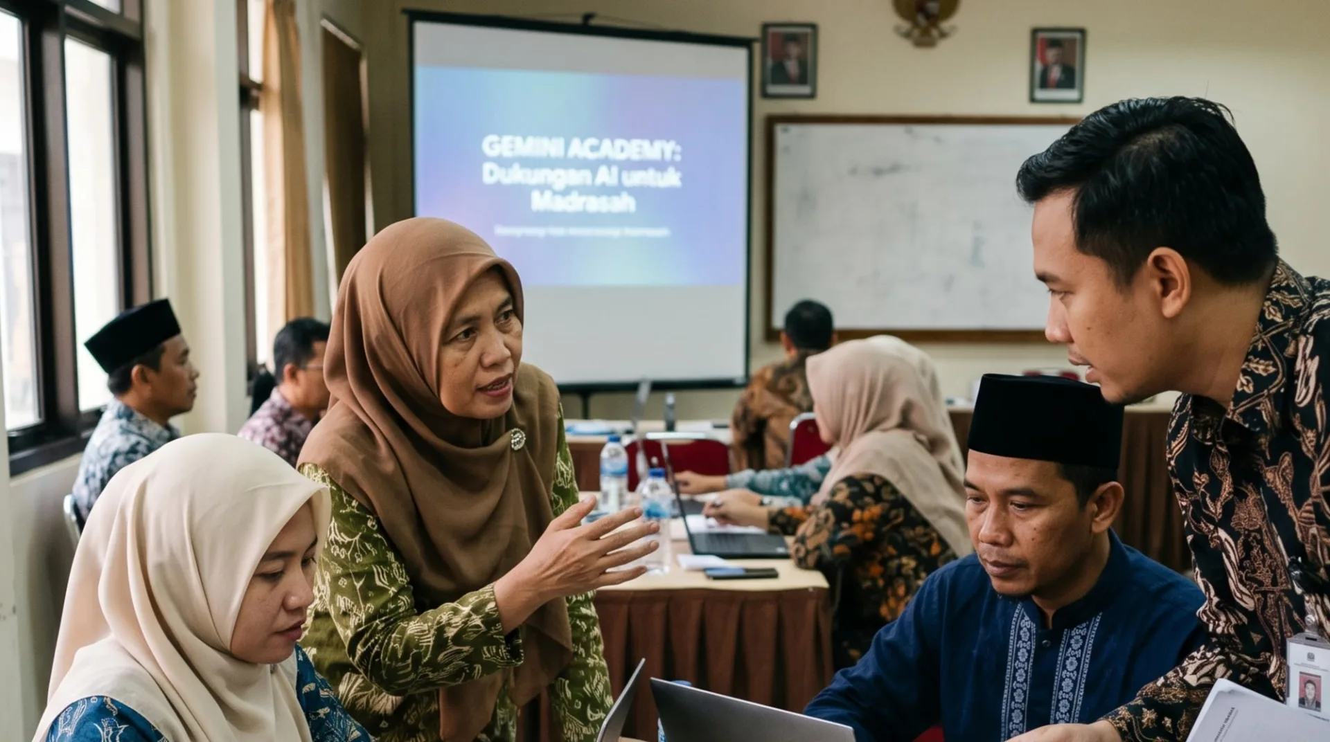 Guru dan peserta didik dalam arsip visual Gemini Academy